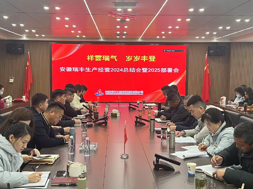 安徽瑞豐召開生產經營2024總結會暨2025部署會